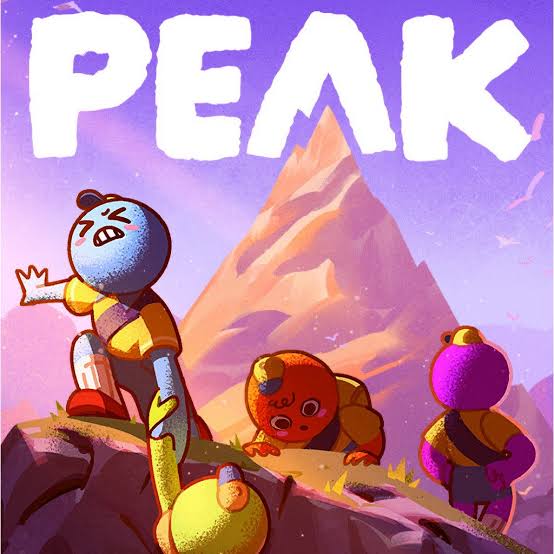 PEAK game artwork showing four climbers on a mountain